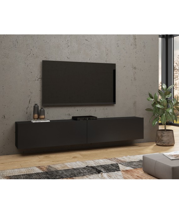 Komoda RTV Eva 40 Biały/Dąb Wotan
