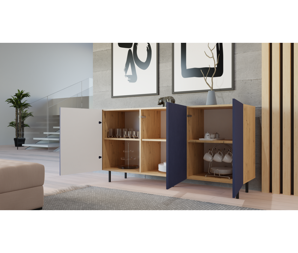 Komoda KAMA 3D SLIM ARISAN GRANAT