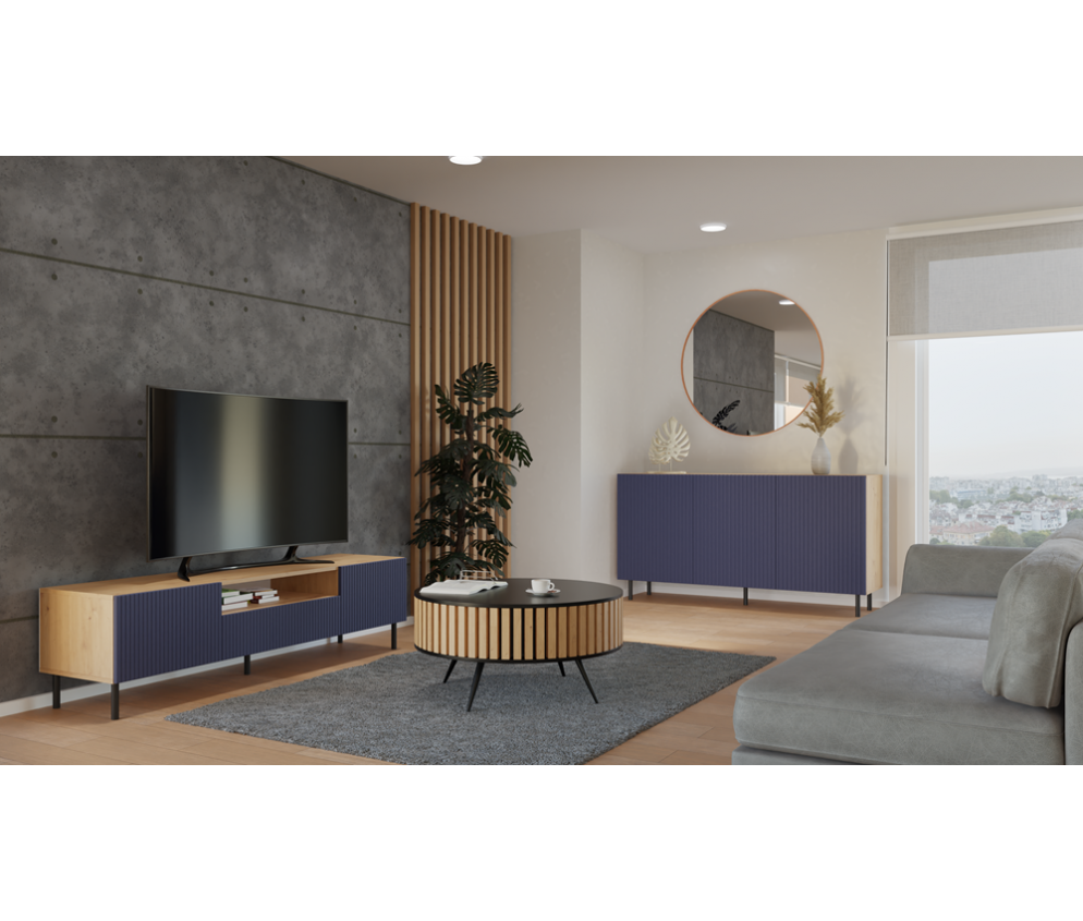Komoda KAMA 3D SLIM ARISAN GRANAT