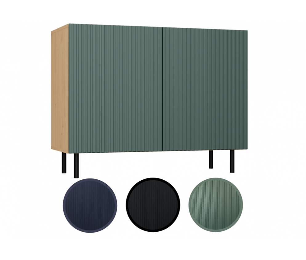 Komoda KAMA 2D SLIM ARTISAN ZIELEŃ