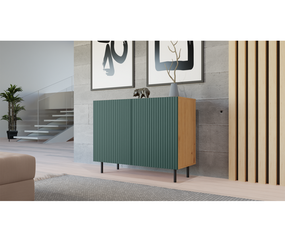 Komoda KAMA 2D SLIM ARTISAN ZIELEŃ