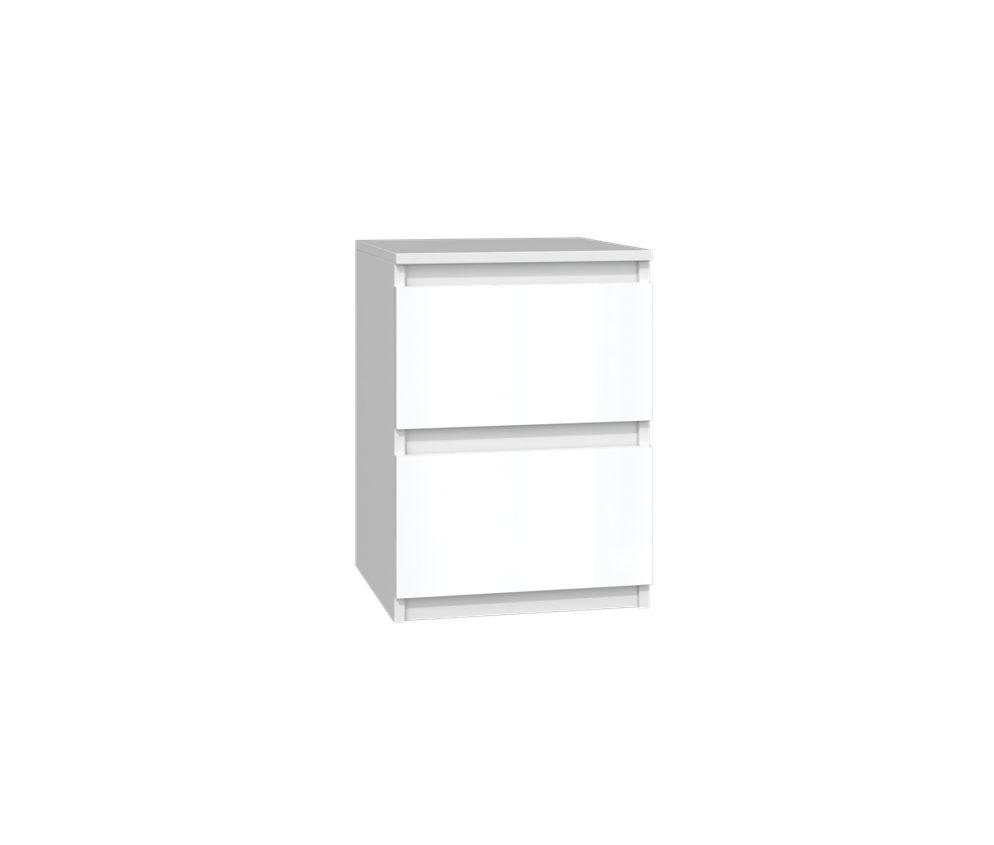 Komplet dwóch sztuk szafki nocnej M2 BIAŁY POŁYSK