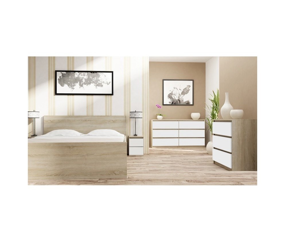 Komplet dwóch sztuk szafki nocnej M2 BIAŁY SONOMA