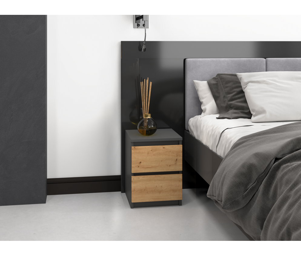 Komplet dwóch sztuk szafki nocnej M2 ANTRACYT ARTISAN