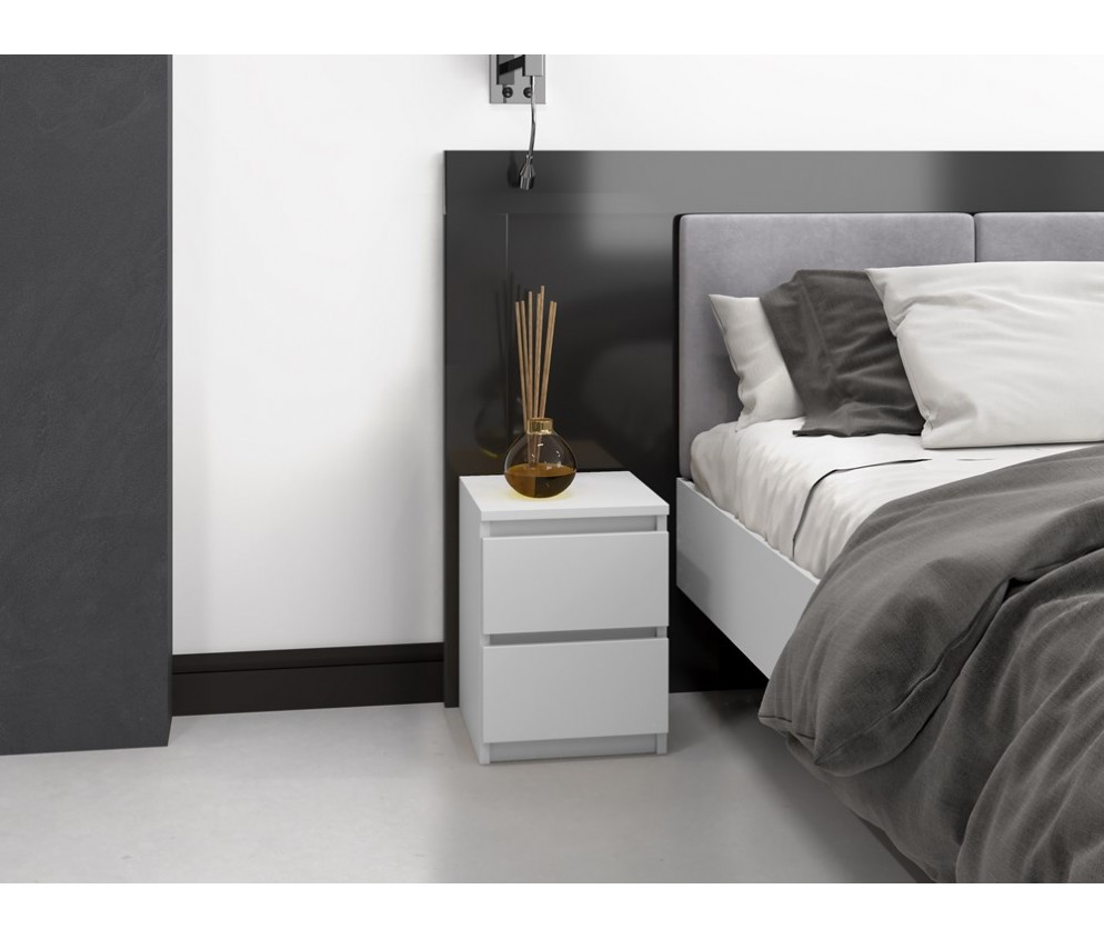 Komplet dwóch sztuk szafki nocnej M2 BIAŁY