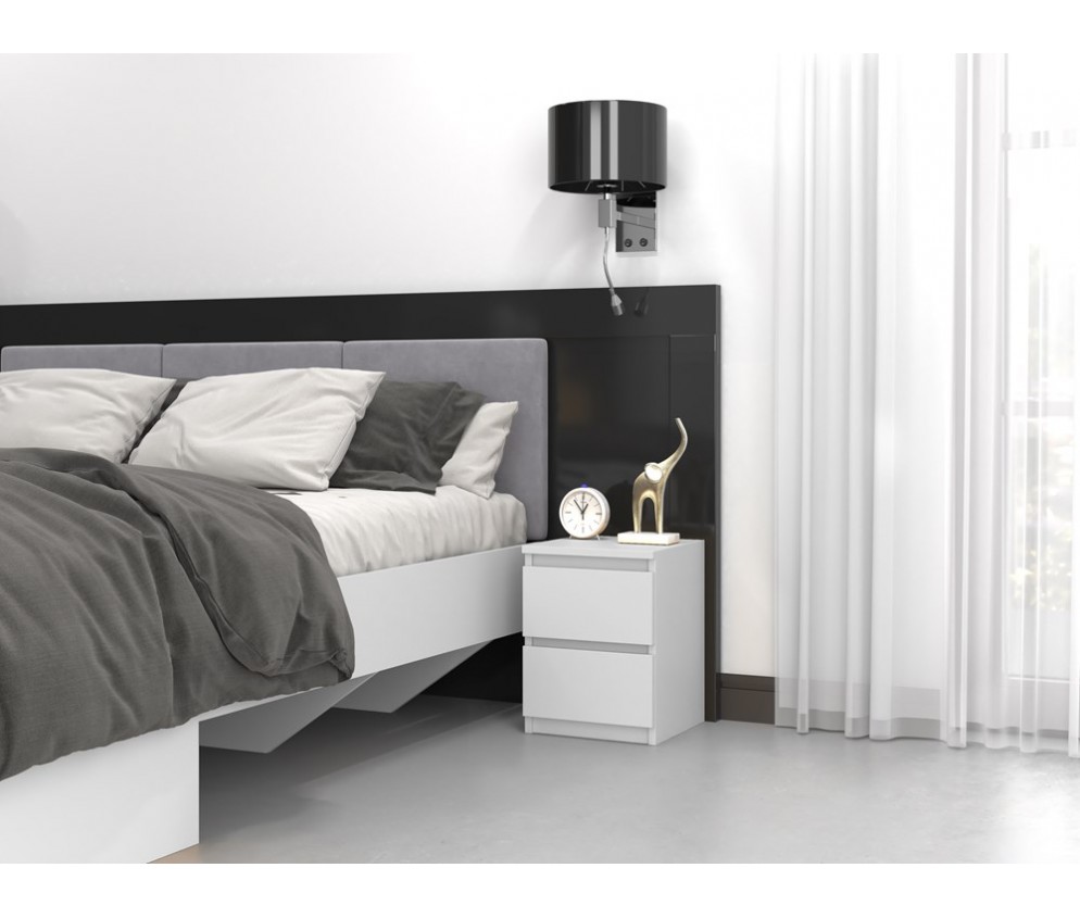 Komplet dwóch sztuk szafki nocnej M2 BIAŁY