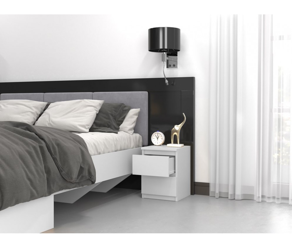 Komplet dwóch sztuk szafki nocnej M2 BIAŁY