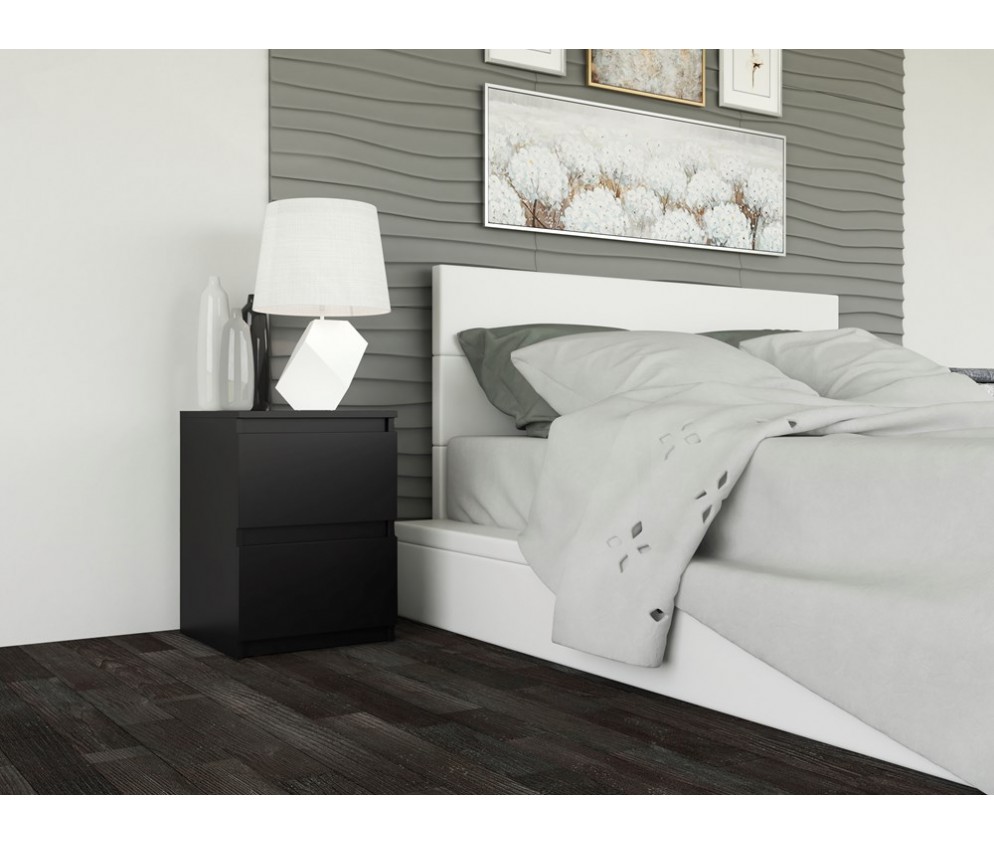 Komplet dwóch sztuk szafki nocnej M2 CZARNY