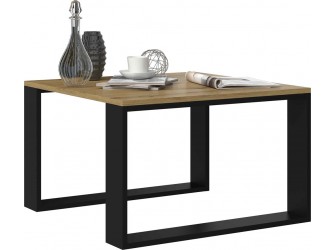 STOLIK KAWOWY ŁAWA LOFT MODERN MINI DĄB ARTISAN CZERŃ