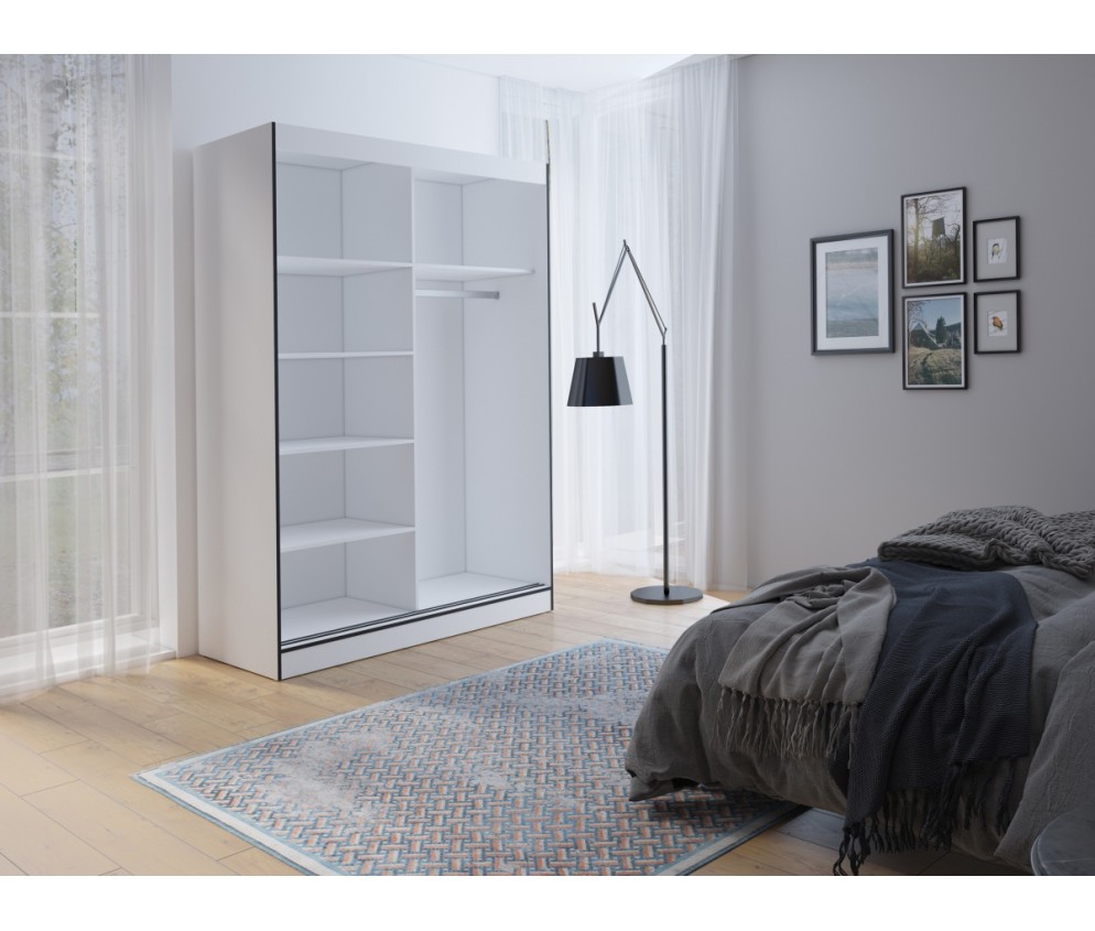 Szafa Loft 180 biały / czarny