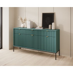 Komoda Viva 154 Labrador Green/Czarny stelaż/złoty uchwyt