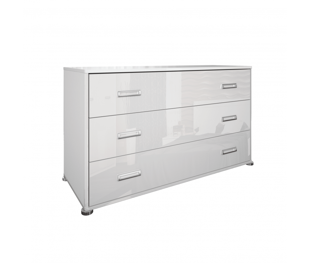 Zestaw sypialniany Betina 3D szafa, łóżko 160x200, komoda 3SZ, 2szt. stolik nocny, lustro.