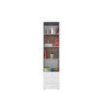 Szafa Sam 45 3SZ Biały Lux/Beton/Dąb