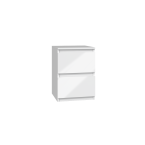 Komplet dwóch sztuk szafki nocnej M2 BIAŁY POŁYSK