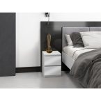 Komplet dwóch sztuk szafki nocnej M2 BIAŁY POŁYSK