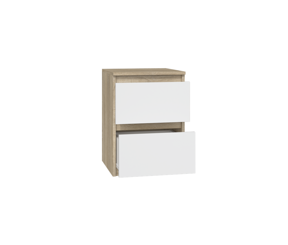 Komplet dwóch sztuk szafki nocnej M2 BIAŁY SONOMA
