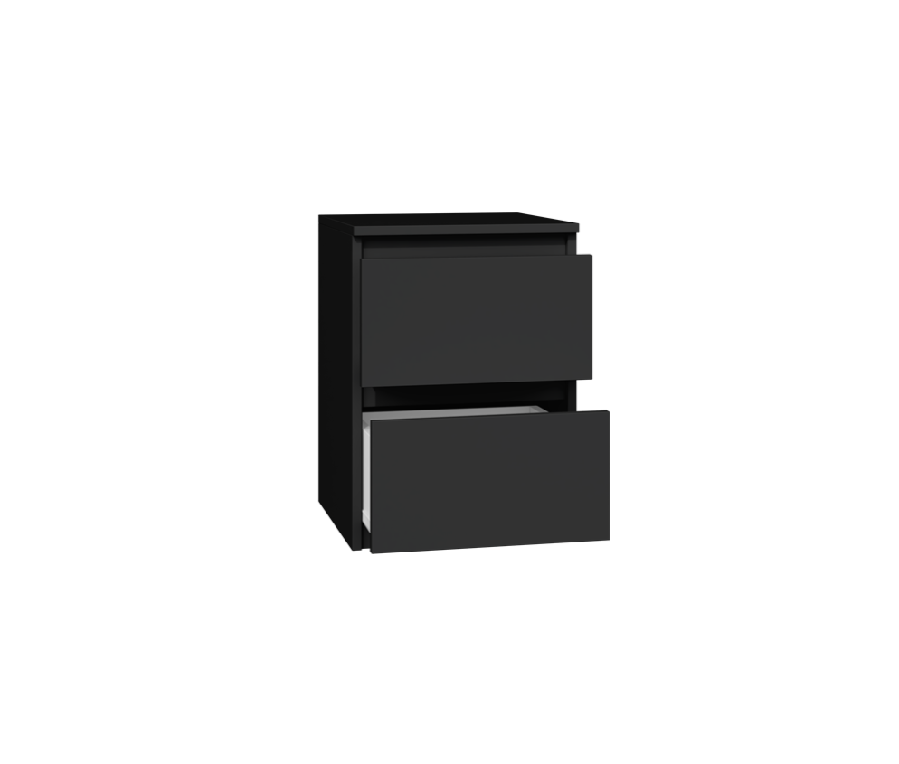 Komplet dwóch sztuk szafki nocnej M2 CZARNY