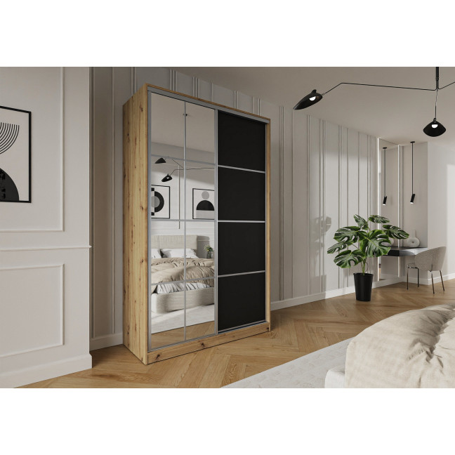 Szafa przesuwna Trend 10 150 Artisan/Czarny mat