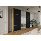 Szafa przesuwna Trend 10 250 Artisan/Czarny mat