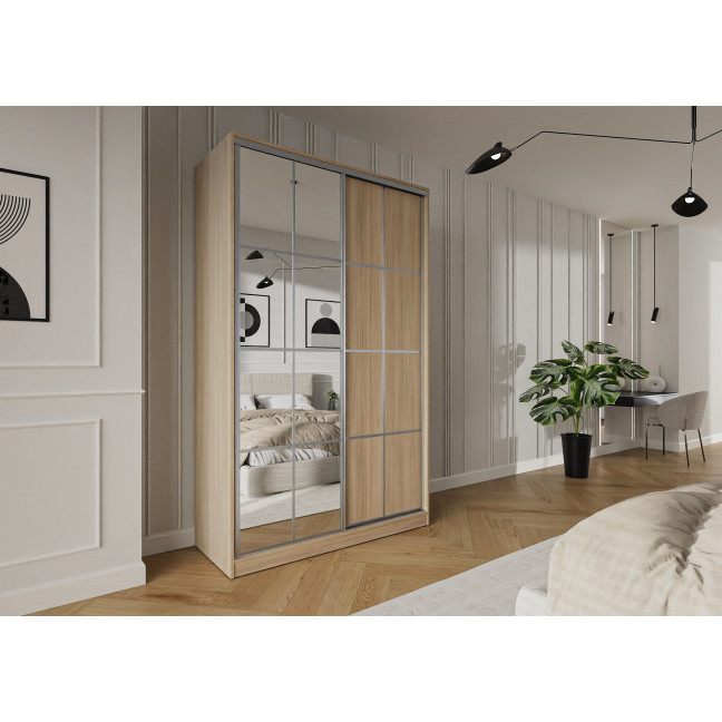 Szafa przesuwna Trend 12 150 Dąb Barbera Piaskowy