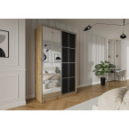 Szafa przesuwna Trend 12 150 Artisan/Czarny mat