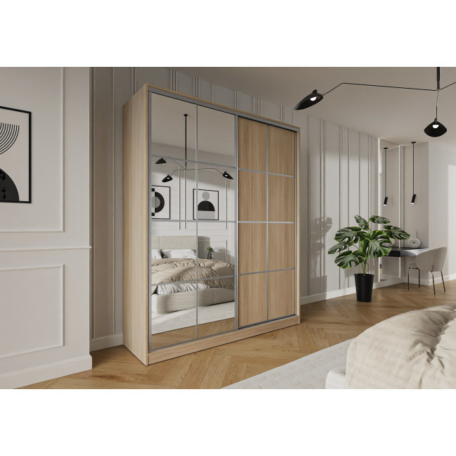 Szafa przesuwna Trend 12 200 Dąb Barbera Piaskowy