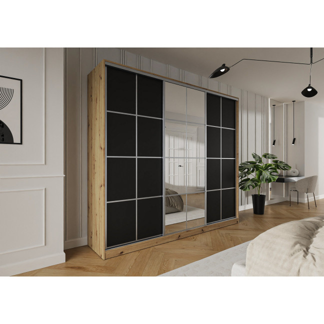 Szafa przesuwna Trend 12 250 Artisan/Czarny mat