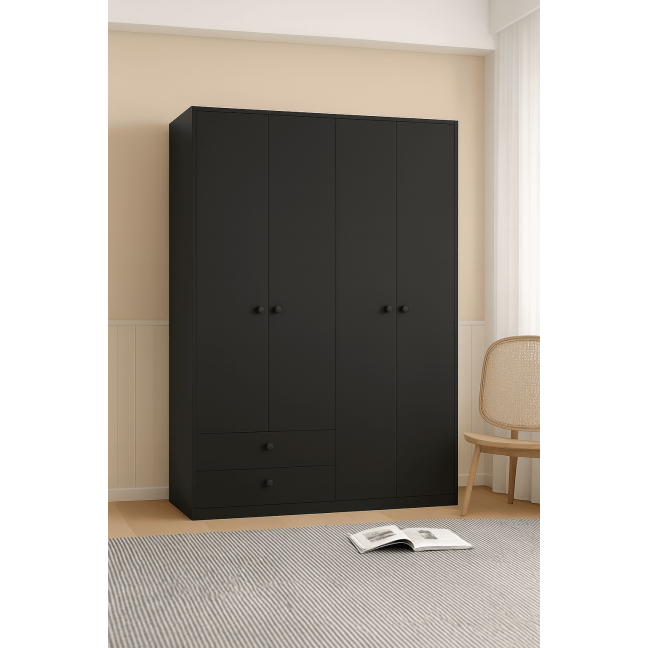 Szafa uchylna Ariva 140 cm Czarny mat