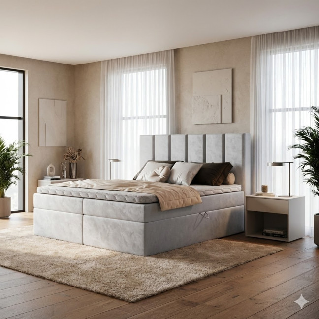 Łóżko kontynentalne Terra 1 – Tkaniny do wyboru