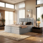 Łóżko kontynentalne Terra 3 – Tkaniny do wyboru