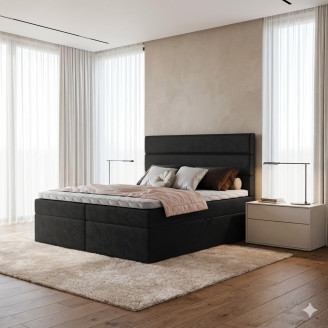 Łóżko kontynentalne Terra 4 – Tkaniny do wyboru