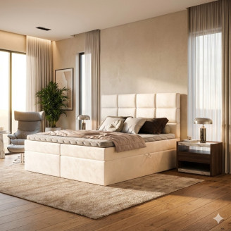 Łóżko kontynentalne Terra 6 – Tkaniny do wyboru