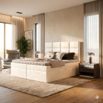 Łóżko kontynentalne Terra 6 – Tkaniny do wyboru