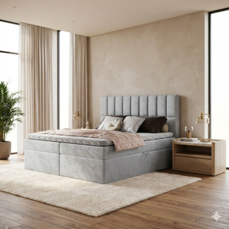 Łóżko kontynentalne Terra 7 – Tkaniny do wyboru