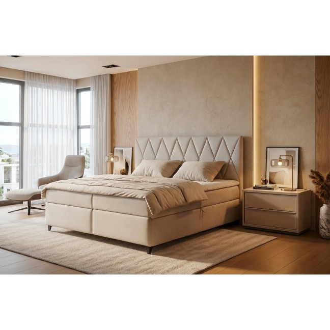 Łóżko kontynentalne Terra 14 – Tkaniny do wyboru