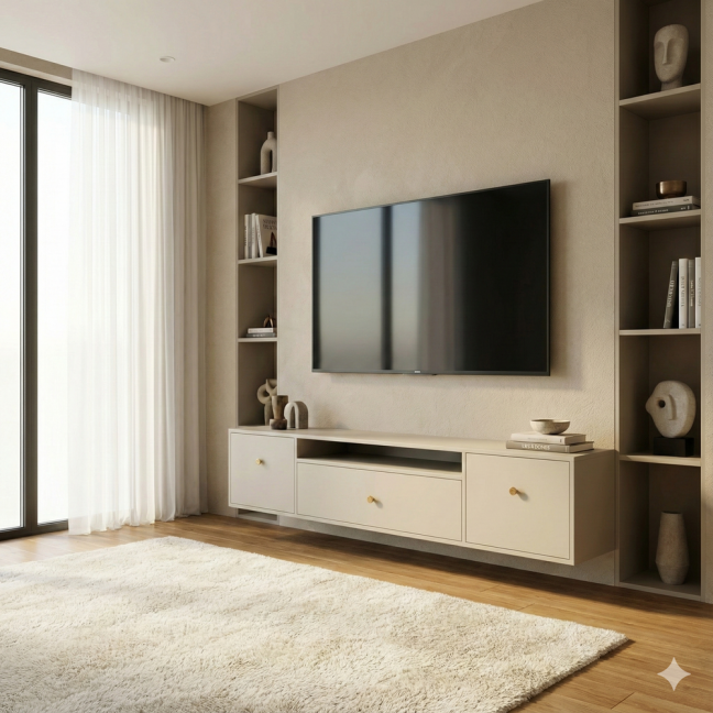 Szafka RTV Mell Kaszmir Mat wisząca