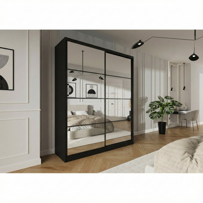 Szafa przesuwna Trend 2 180 Czarny mat