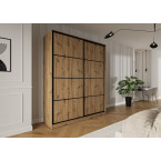 Szafa przesuwna Trend 3 200 Dąb Artisan