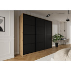 Szafa przesuwna Trend 3 275 Dąb Artisan + Czarny Mat