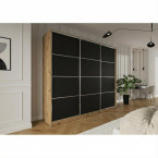 Szafa przesuwna Trend 3 275 Dąb Artisan + Czarny Mat