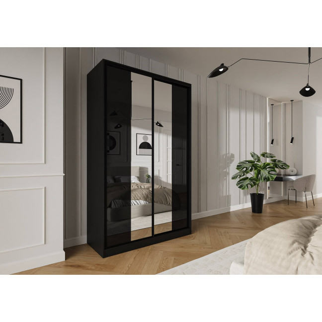 Szafa przesuwna Trend 5 150 Czarny Połysk