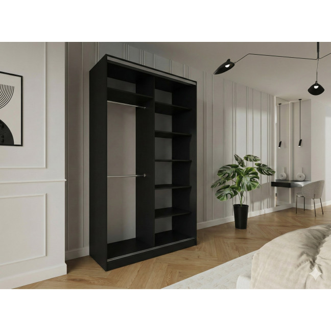 Szafa przesuwna Trend 5 150 Czarny Połysk