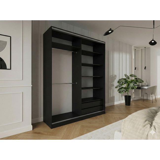 Szafa przesuwna Trend 5 200 Czarny Mat