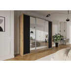 Szafa przesuwna Trend 5 250 Dąb Artisan + Czarny Mat