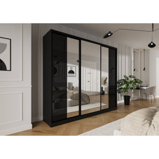 Szafa przesuwna Trend 5 275 Czarny Połysk