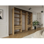 Szafa przesuwna Trend 5 275 Dąb Artisan + Czarny Mat