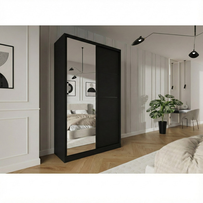 Szafa przesuwna Trend 6 150 Czarny Mat