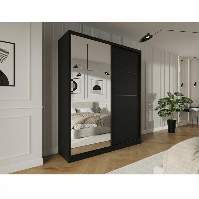 Szafa przesuwna Trend 6 180 Czarny Mat