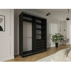 Szafa przesuwna Trend 6 200 Czarny Połysk