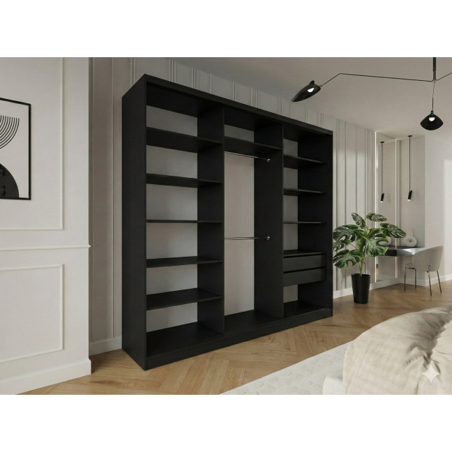 Szafa przesuwna Trend 6 275 Czarny Mat